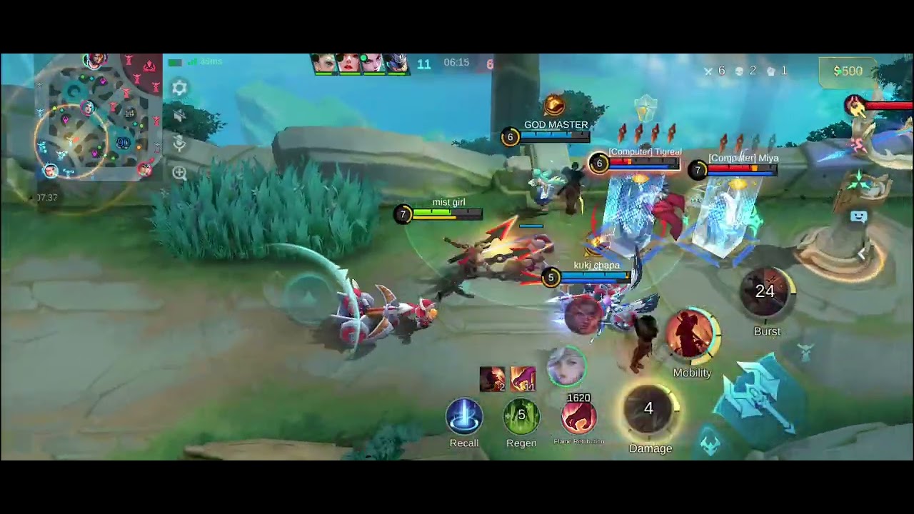 Moba legends 5 VS 5 😊😈#mistgirl #game 