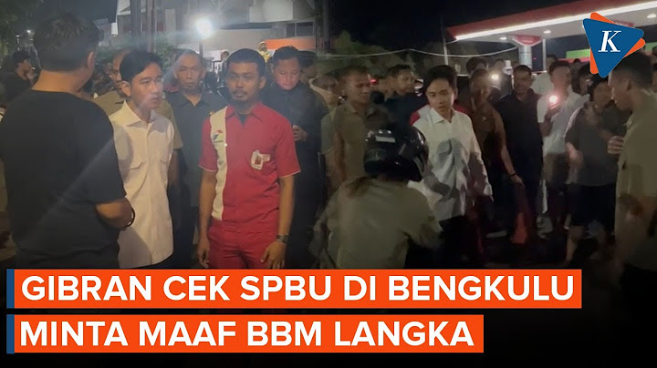 Wapres Gibran Cek SPBU di Bengkulu Malam-malam, Minta Maaf BBM Langka