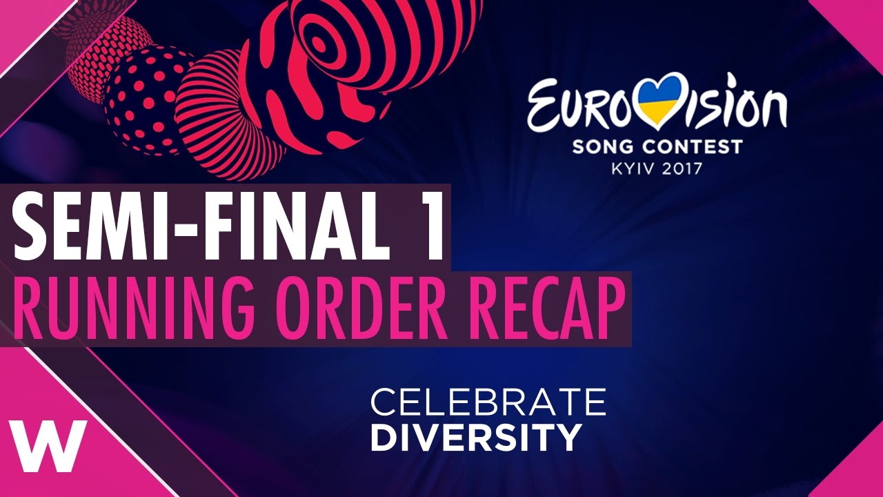 Eurovision 2017 SemiFinal 1 Running Order YouTube