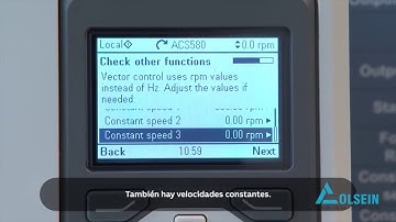 ABB ACS580 Cómo configurar el control vectorial en el variador - Colsein SAS