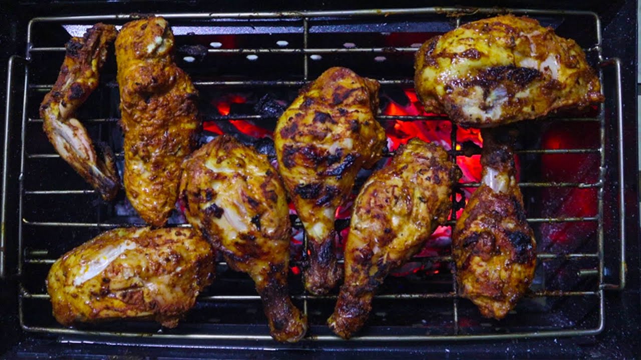 Grill Chicken Recipe | How to make Grill Chicken | Chicken Grill | BBQ style grill chicken | South Indian Food