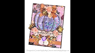 Prima Hello Pink Autumn Acetate Front Shaker Card Tutorial