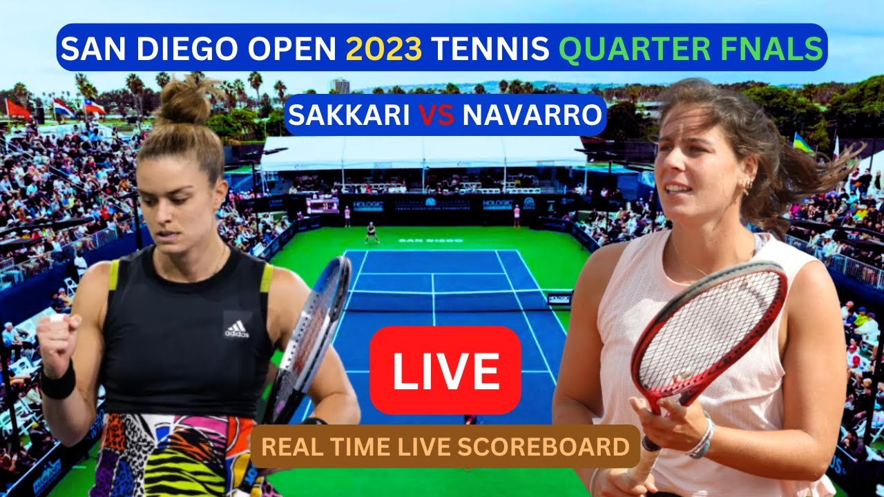 Maria Sakkari Vs Emma Navarro LIVE Score UPDATE Today 2023 WTA San Diego Open Tennis Quarter Fnals