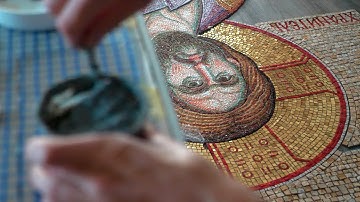 Working on the mosaic background