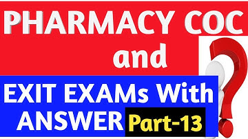 Pharmacy COC and Exit Exam with answer in Ethiopia |Pharmacist Exam Questions| MCQ|  #ExitExam