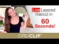 Live Layered Haircut in 60 Seconds! As Seen on Shark Tank CreaClip!
