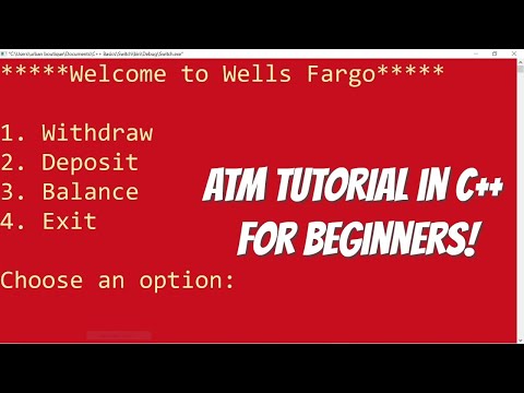 C++ - ATM Machine Tutorial using Command Line Interface (CLI)