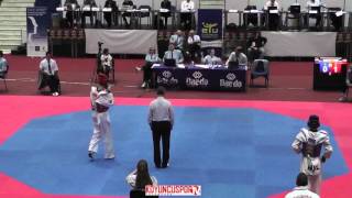 63kg Quarterfinal Boris KRASNOV (RUS) vs (BUL) TURNOV, Daniel (-21 ETU TKD Championships 2015)