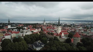 Tallinn, Estonia, drone 4k