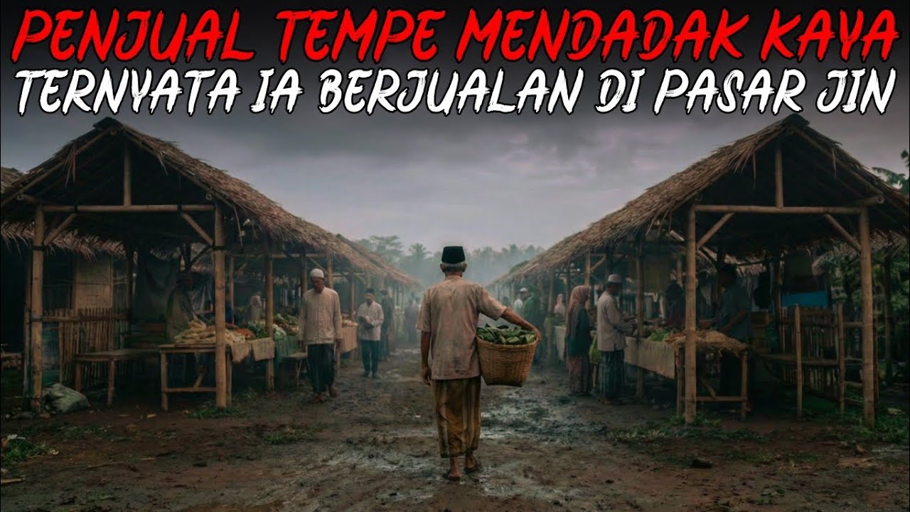 PEDAGANG TEMPE MENDADAK KAYA TAK SADAR  TERNYATA IA SETIAP HARI BERJUALAN DI PASAR JIN MUSLIM