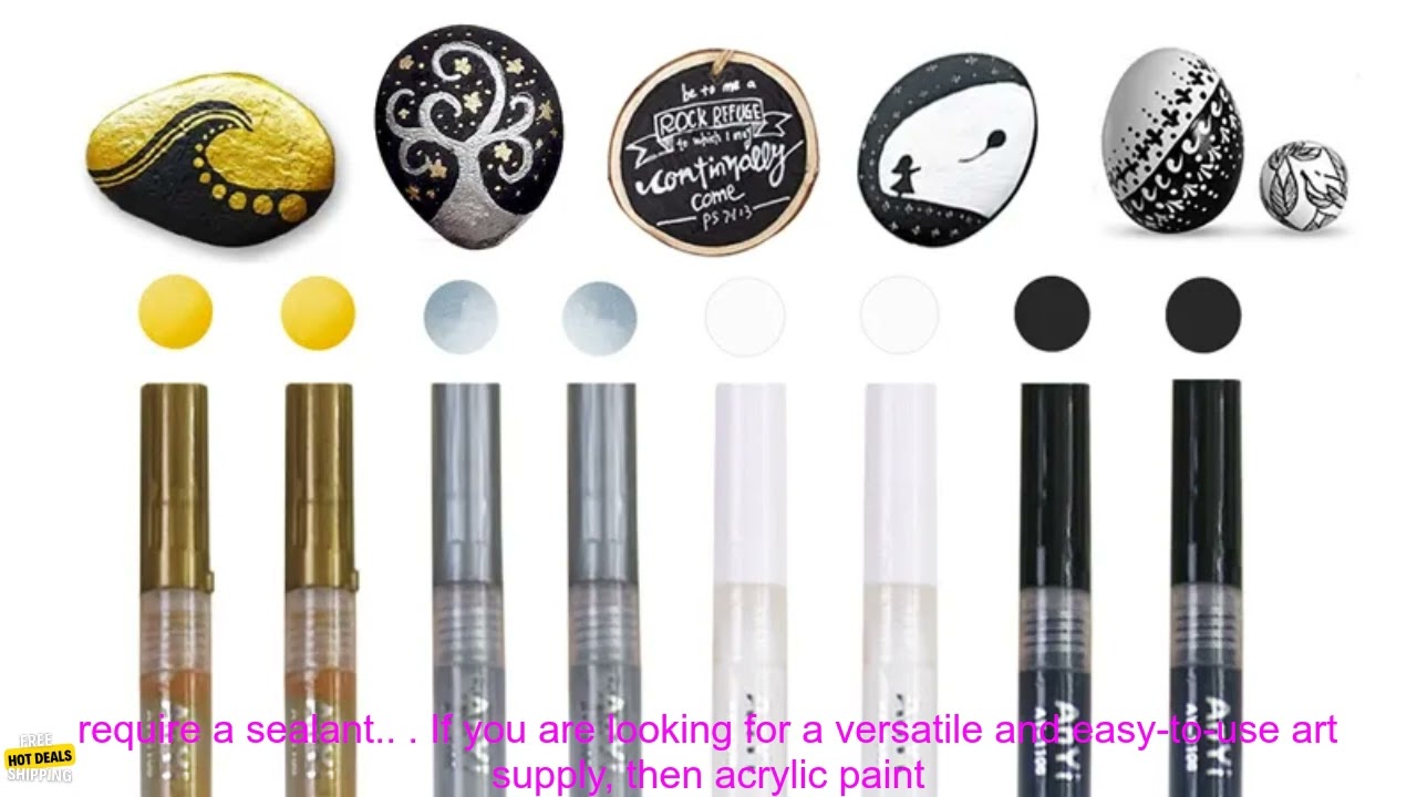 1005005681817241 3Pcs set White Acrylic Paint Pen for Rock Painting, Stone, Ceramic, Gl