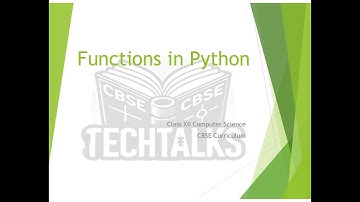Functions in Python Class XII Computer Science