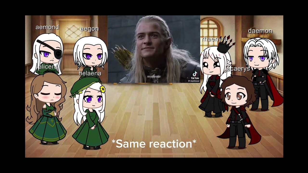 Hotd reacts to Lucerys as Legolas (video is slowed)