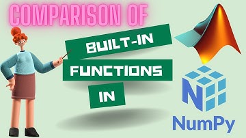 Basics of NumPy for MATLAB Users - Comparison of Built-in Vectors & Matrices