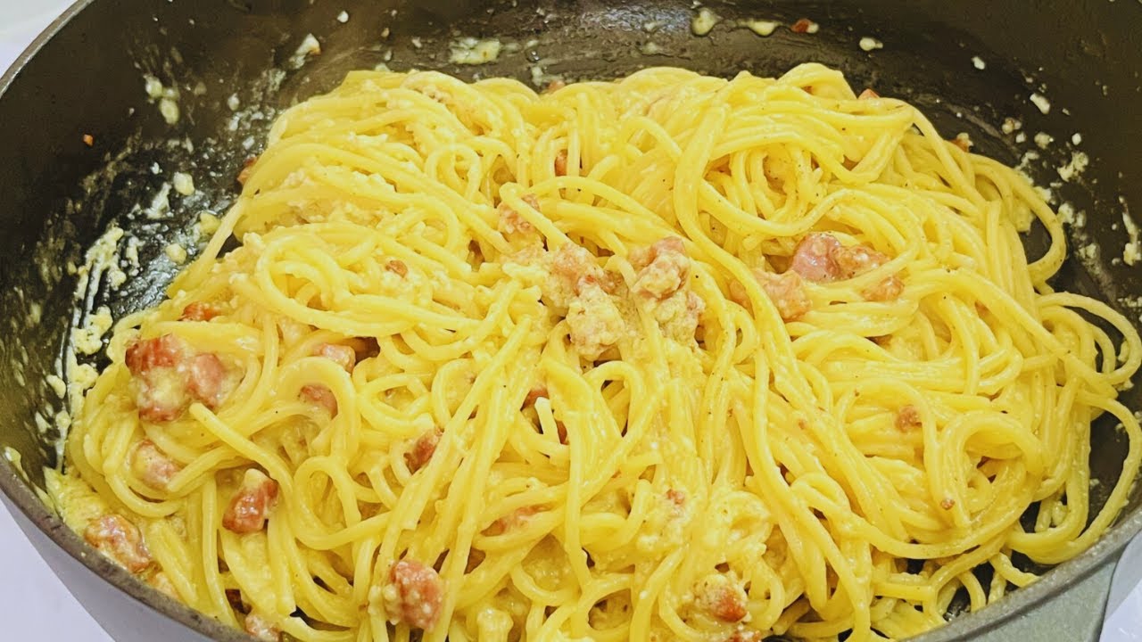 Easy Carbonara in a few minutes Spaghetti Carbonara Recipe YouTube