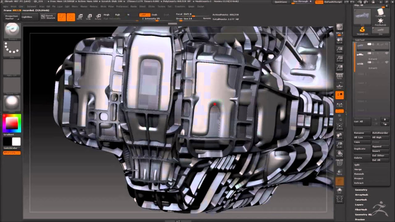 zbrush alien spaceship