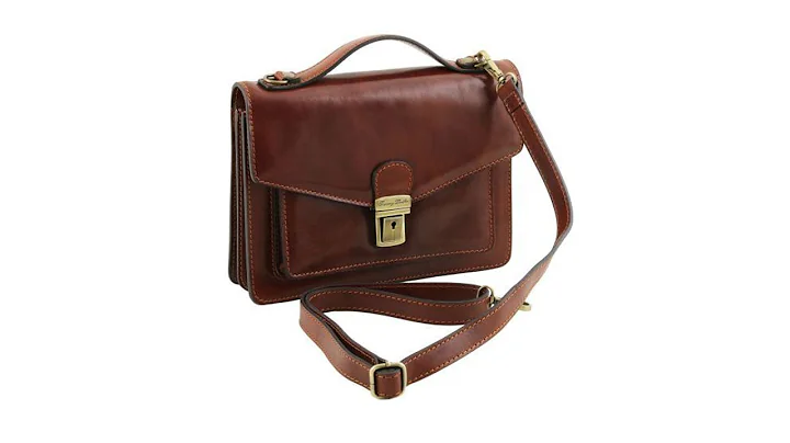 TUSCANY LEATHER ERIC LEATHER CROSSBODY BAG BROWN