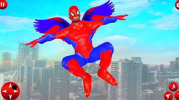 Updated Flying Robot Spider Hero City Rescue Mission Battle Gameplay by Games Zone