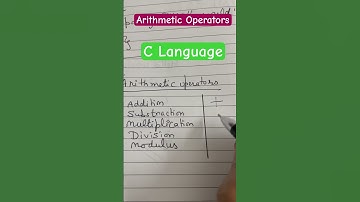 C language arithmetic operators #shortvideos #ctutorial