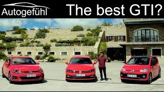 VW Golf GTI vs Polo GTI vs up! GTI comparison REVIEW Volkswagen GTI - Autogefühl