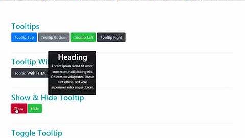 Bootstrap 4 [ #17  Tooltip ]