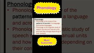 What is Phonology in linguistics? |Examples | Branches#phonology #linguistics #language