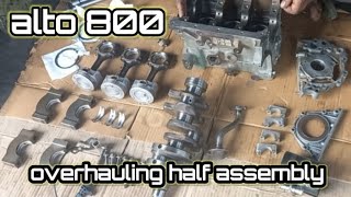 Engine overhauling half assembly||alto 800🔧🔧🚘