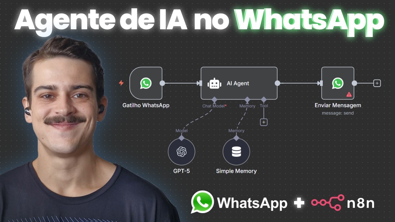 Como construir um AGENTE DE IA no WHATSAPP usando o N8N? (Credenciais ...