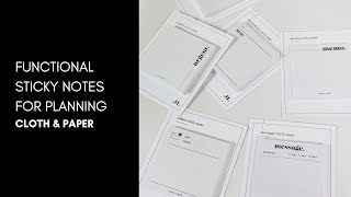 How to Use Our Functional Sticky Note Collection | Cloth & Paper