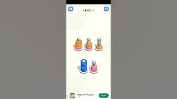 color screw sort puzzle gameplay #shorts #colorsorting #satisfying