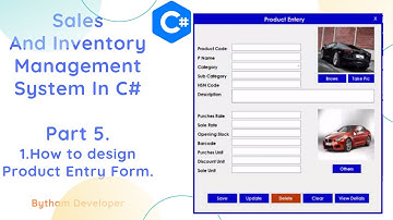 How to Create Product entry From  (Sales and Inventory Management System) in C# [part 5]