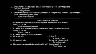 1st Sem BCOM FA-1 | Consignment a/c | Accounting entries