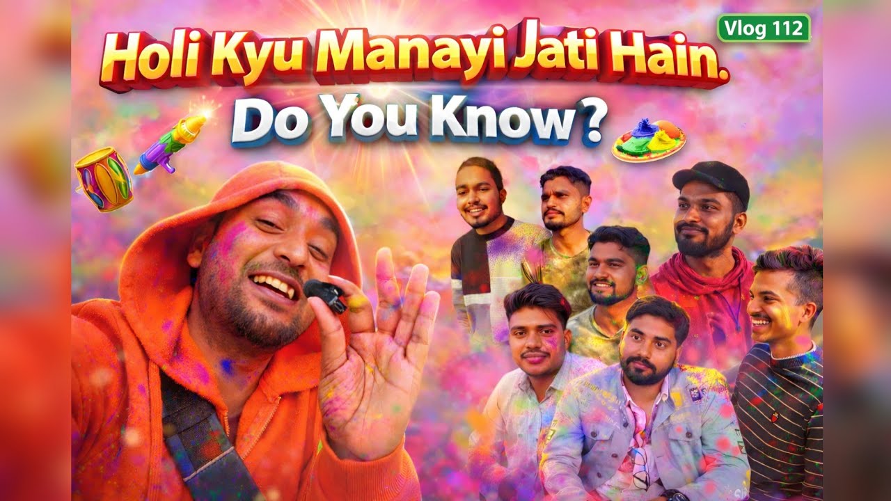 Holi kyu Manayi Jaati hain ? | Vlog 112 | #hazaribagh #holispecial #publicreaction 