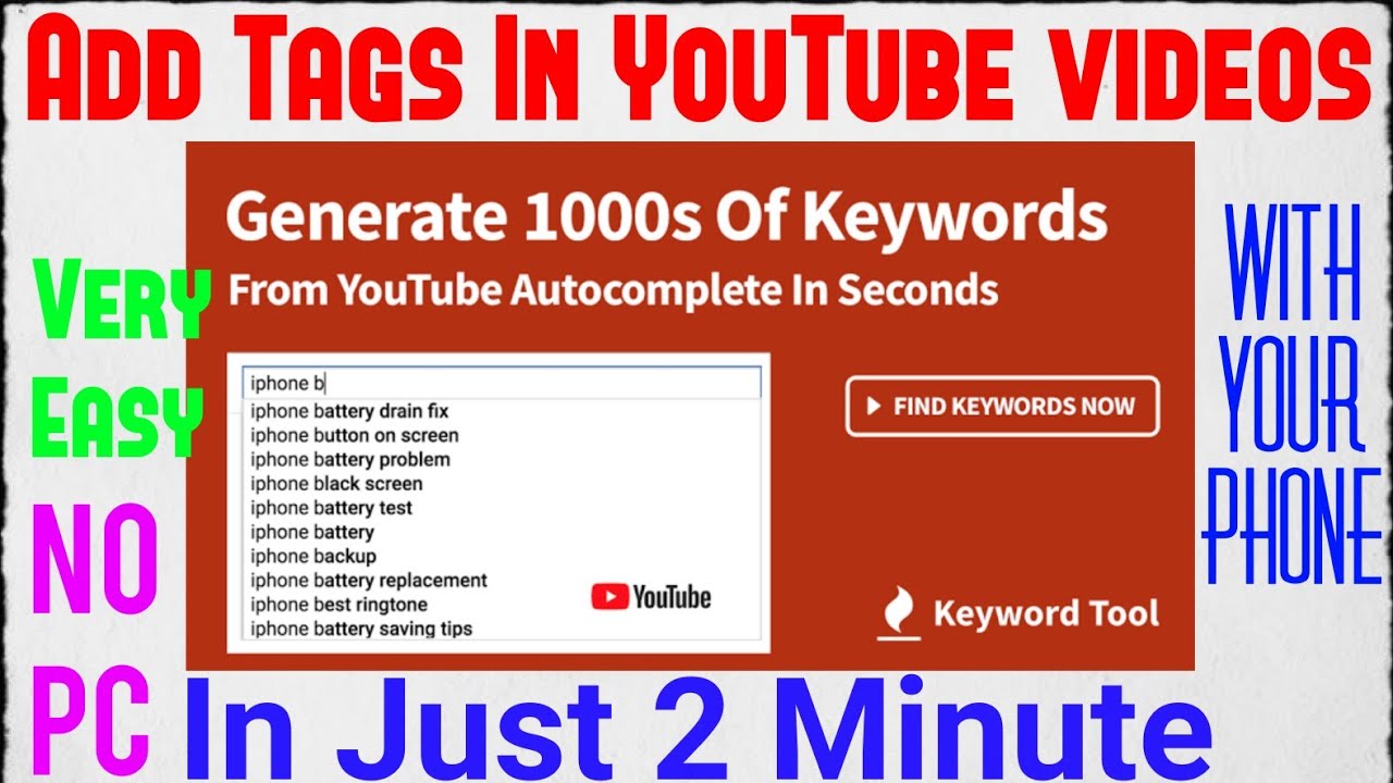 25) How to Add Tags in YouTube Videos,Automatic Tags Generator,वीडियोस में टैग डाले, Mobile Helper
