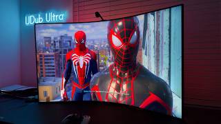 Spiderman 2 PSSR 2.0 HDR Gameplay on a Samsung Odyssey Ark 2nd Gen | PS5 Pro Ray Tracing