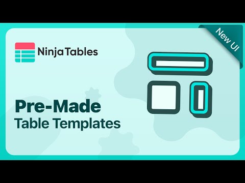 Make WordPress Tables in Minutes with Ninja Tables Pre-Made Templates