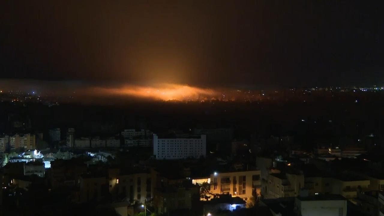 Blasts heard and seen over Beirut night skyline