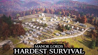 MANOR LORDS - Playthrough From Scratch On HARDEST Settings DEMO 2023 || City Builder Re-Upload