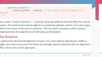 How to Change the Alignment of a View in SwiftUI Without Adjusting Its Width or Height