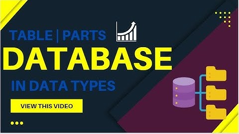 Table   Parts   Characteristics   Views   Data Types DB hindi urdu   2nd year computer chapter 03