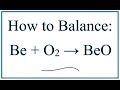 Balancing Chemical Equations