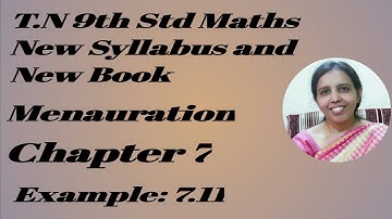 T.N. 9th Std Maths  Example 7.11 | Mensuration |