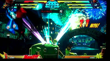 MvC3 Magneto fly H loop NO ASSIST corner finisher 700,000+ dmg