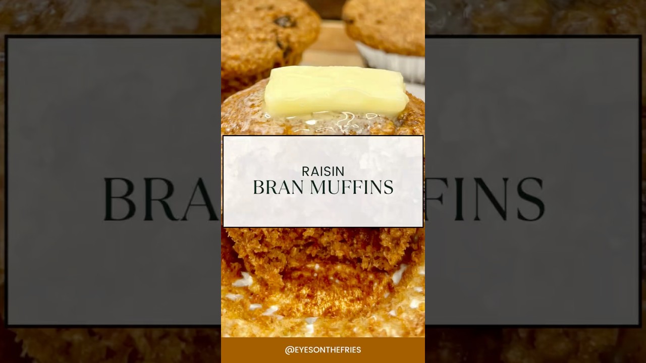 Raisin Bran Muffins: a healthy way to start your day. Recipe on website. 