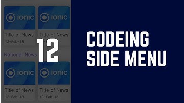 How to Design ionic 2 | 3 app from Start to End (News App) | Coding side Menu