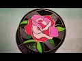 Pink Rose- Stained Glass