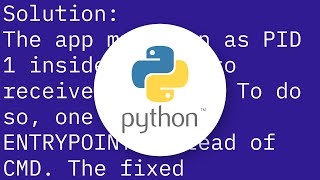 Python how to recieve SIGINT in Docker to stop service?