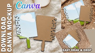 Customized Photo Paddle/Fan For Graduation, Sports, Memorial Service  I PHOTO PADDLE FAN MOCKUP