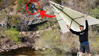 Giant Paper Airplane Vs Cliff