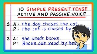 Simple Present Tense Active and Passive Voice Examples | Simple Present Tense Active Passive Voice
